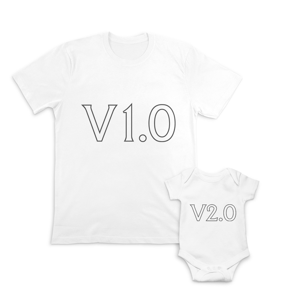 OnePieces Clothing, Shoes & Accessories Dad and Baby Matching White T