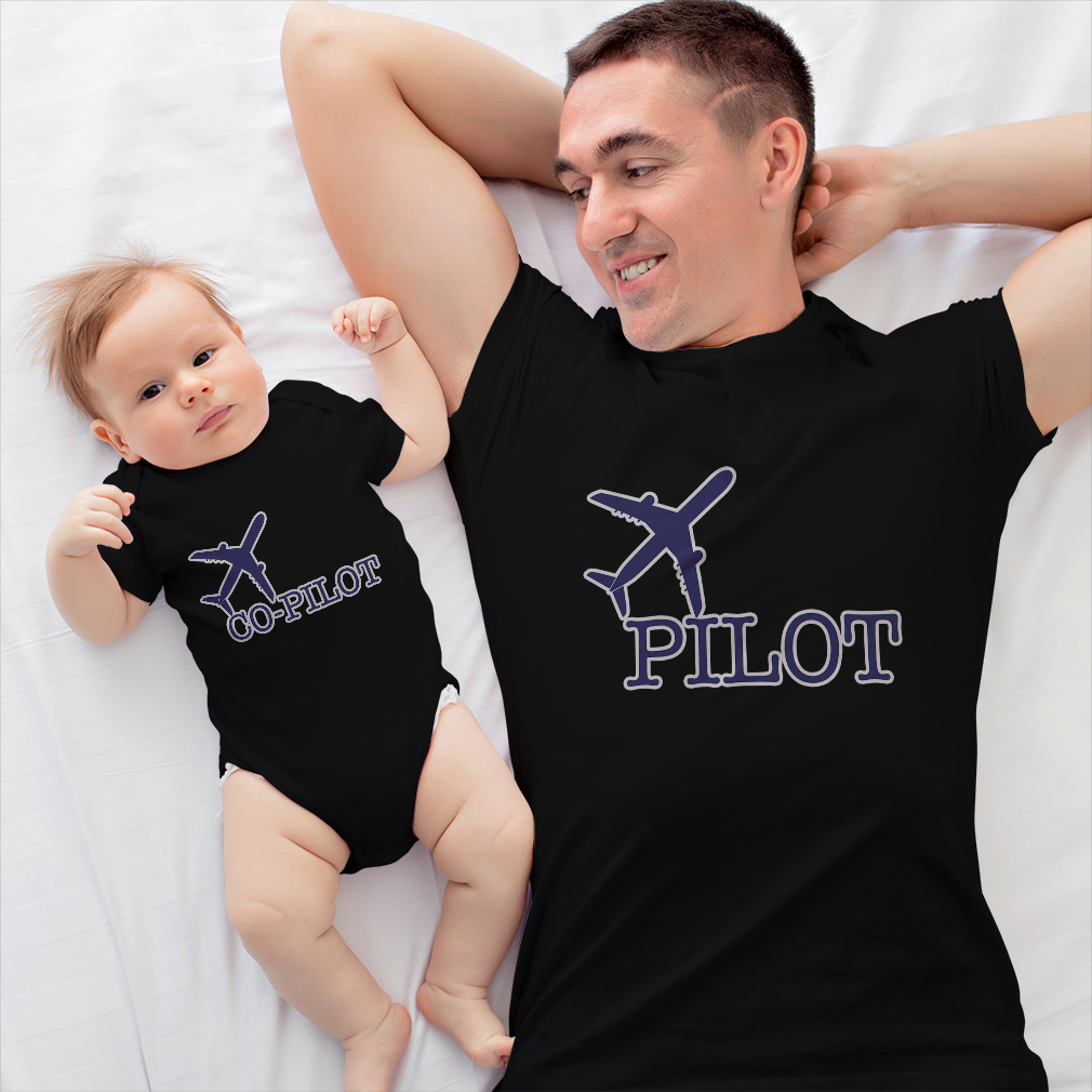 Dad and Baby Matching Outfits Clothes Airplane Pilot Blue - Airplane Co Pilot - Picture 3 of 6