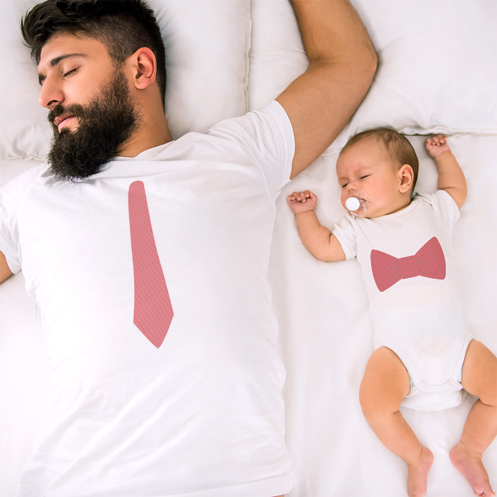 Dad and Baby Matching Outfits Clothes Small Trucks Transportation - Necktie Men - Picture 2 of 6