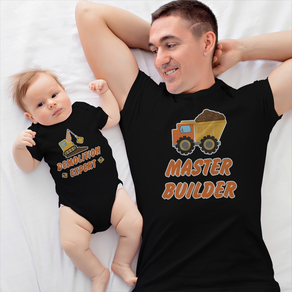 Dad and Baby Matching Outfits Clothes Milk Naps Roll Hands Builder Trolley Knit