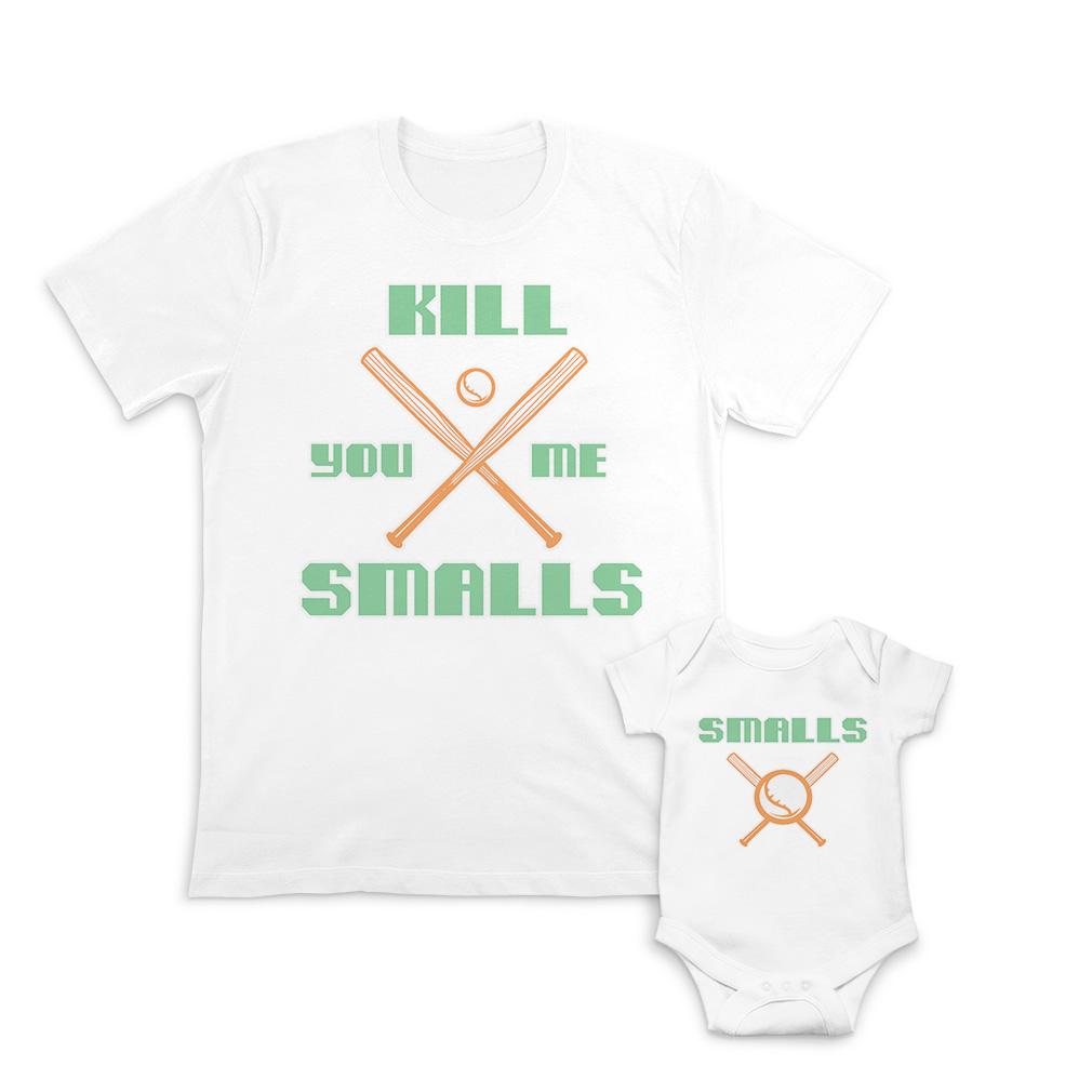 Dad and Baby Matching Outfits Clothes Smalls Crown Children Kill Me Baseball