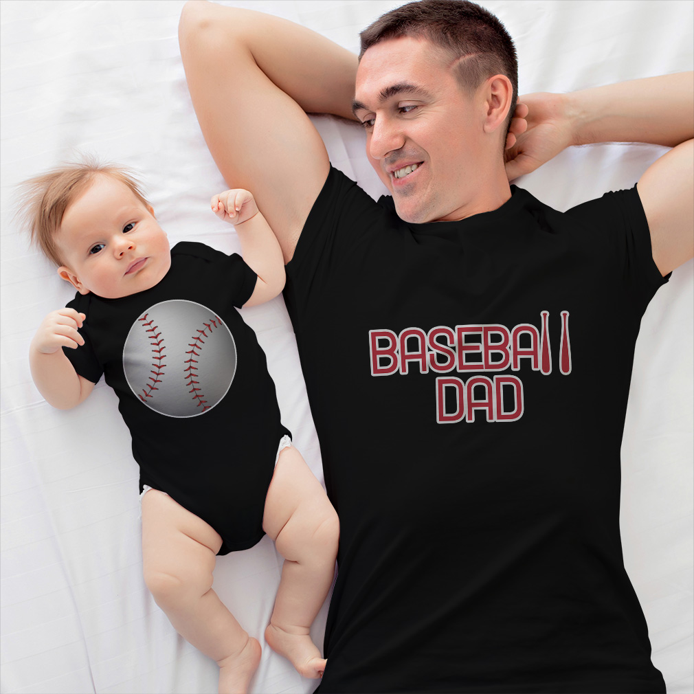 Dad and Baby Matching Outfits Clothes Heart Daughter Baseball Dad Bat Sports